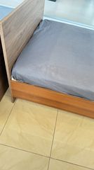 Κρεβάτι μονό με στρώμα 90/200,  Καρυδί-thumb-2