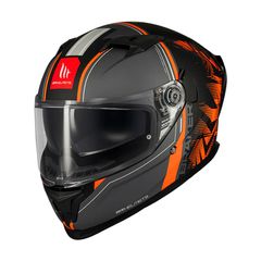 Κράνος MT Braker SV ECE 22.06 Charm B4 μαύρο/πορτοκαλί ματ