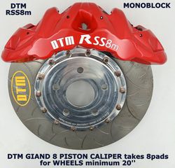 DTM RSS8m MONOBLOCK MERCEDES BENZ, BRAKE KIT. 8piston need 8 PADS' ΓΙΑ ΡΟΤΟΡΕΣ 380mm εως 450mm ΤΙΜΗ ΖΕΥΓΟΥΣ