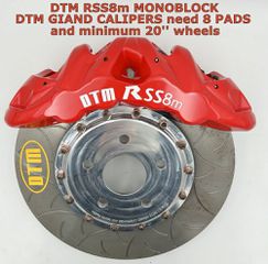 DTM RSS8m MONOBLOCK PORSCHE CAYENNE MACAN, BRAKE KIT. 8piston need 8 PADS' ΓΙΑ ΡΟΤΟΡΕΣ 380mm εως 450mm ΤΙΜΗ ΖΕΥΓΟΥΣ