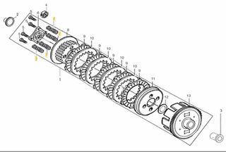 Γνήσια Ελατήρια Συμπλέκτη Malaguti Spectre GP 125