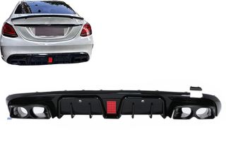 Πίσω Diffuser  Mercedes C-Class W205 S205 (2014-2020) Brabus Design-thumb-2