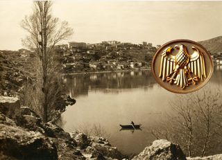 Βόρεια άποψη της πόλης Καστοριάς απο τον ναό του Αγίου Σωτήρος (Φωτ. Π. Παπάζογλου τέλη δεκ. 1920)