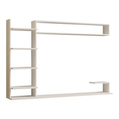 Σύνθετο σαλονιού επιτοίχιο Dilan pakoworld σε λευκή απόχρωση 180x29,60x121,80εκ