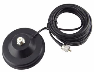 Μαγνητική βάση κεραίας 12cm με 5μ. καλώδιο PL-259/SO-239/UHF