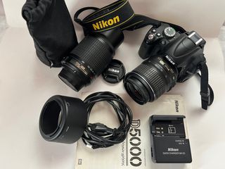 Nikon D5000 SLR ΚΙΤ με φακούς 18-55mm & 55-200mm