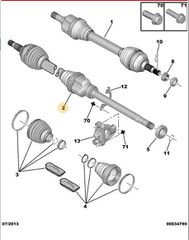ΗΜΙΑΞΟΝΙΟ ΕΜΠΡΟΣ ΔΕΞΙΟ CITROEN C6 2005-2012 ,  CITROEN C5 2008- , PEUGEOT 407 2004-2011 , 3273QZ , 3273GK, 3273GN, 3273RA, 3273GP, 3273JV, 9682498480 Καινούριο Γνήσιο ΕΙΔΙΚΗ ΠΡΟΣΦΟΡΑ !!!