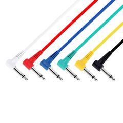 Adam Hall Cables 3 STAR IRR 0030 SET Patch Cable Set of 6 Jack TS | 0.30 m - Adam Hall