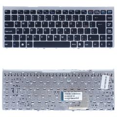 Πληκτρολόγιο - Laptop Keyboard για Sony Vaio VGN-FW Series VGN-FW11ZU 9J.N0U82.001 9J.N0U82.00J 9J.N0U82.101 9J.N0U82.10U NSK-S8001 NSK-S8101 NSK-S810U US Black Silver Frame ( Κωδ.40149USSILVER )