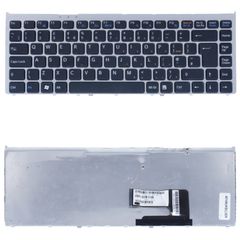 Πληκτρολόγιο - Laptop Keyboard για Sony Vaio VGN-FW Series VGN-FW11ZU 9J.N0U82.001 9J.N0U82.00J 9J.N0U82.101 9J.N0U82.10U NSK-S8001 NSK-S8101 NSK-S810U UK Black Silver Frame ( Κωδ.40149UKSILVER )