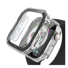 Θήκη PC με Tempered Glass Ahastyle WG56-2 Premium Apple Watch 7/8/9 45mm Ασημί (2 τεμ.)