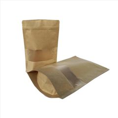 Σακουλάκι Τροφίμων Doypack Kraft με Παράθυρο 18x26x4cm – [200Τεμ.]