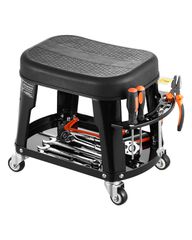 VEVOR Mechanic Stool Rolling Seat Workshop 300 lbs Load with Wheels & Tool Tray