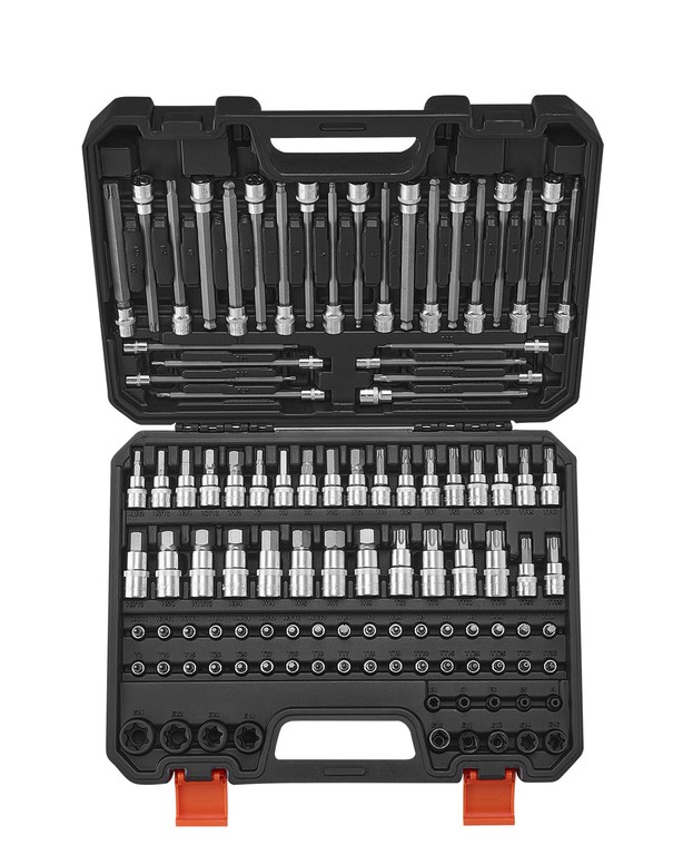 Bit Socket Set 107-Piece SAE και Metric Hex/Torx/E-Torx/Tamper-Proof/Extra Long