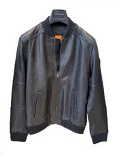Hugo Boss Orange Leather Bomber Jacket