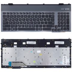 Πληκτρολόγιο Laptop keyboard για ASUS G55 G57 GRAY FRAME BLACK US With Backlit - 0KNB0-B411US00 V132662AS2 ( Κωδ.40161US )