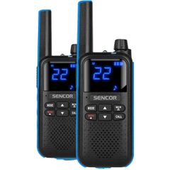 Walkie Talkie Sencor SMR 700 Blue με 16 Κανάλια VOX IP54 Ακτίνα Λειτουργίας 8km και 2.5mm Jack