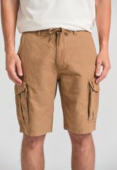 Funky Buddha Ανδρική Loose fit linen blend cargo βερμούδα FBM011-032-03
