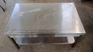 Πάγκος Τραπέζι Εργασίας INOX  - 110x70x55Υcm  Ράφι 30cm