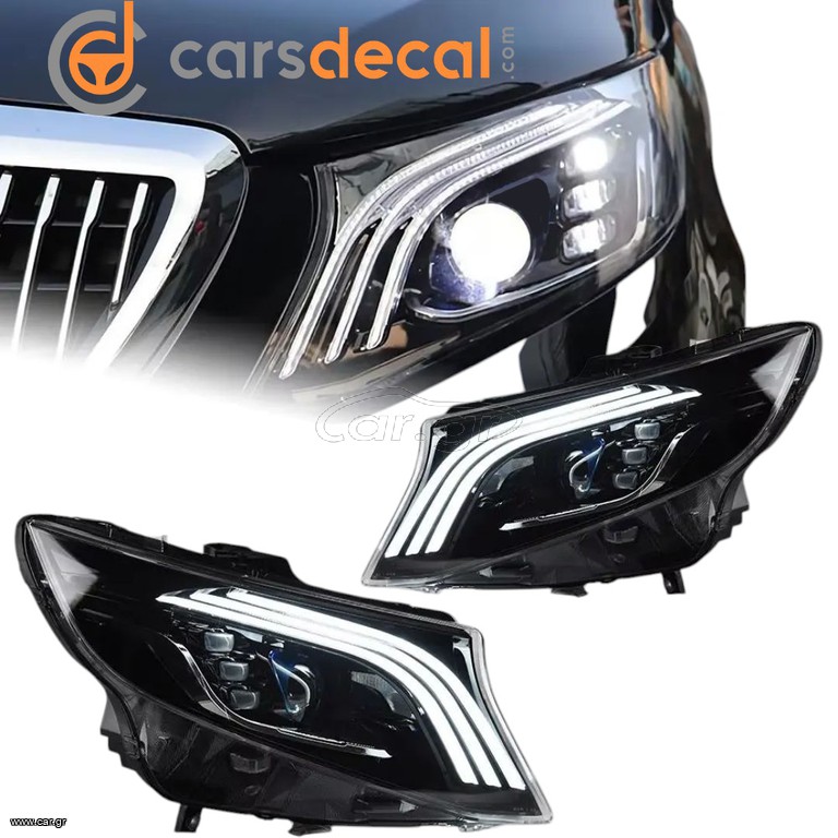Mercedes Vito W447 Full Led Φανάρια Μαύρα  2016 - 2020