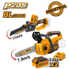 COSLI240788E Σετ Mini Αλυσοπρίονο & Αλυσοπρίονο Μπαταρίας 20V (2x5.0Ah) - ΜΕ ΜΠΑΤΑΡΙΑ & ΦΟΡΤΙΣΤΗ - INGCO (#COSLI240788E)