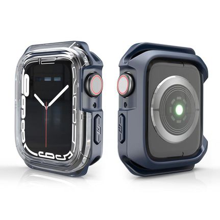 Θήκη TPU & PC Devia Sport Apple Watch 7/ 8 (45mm) Shock Proof Σκούρο Μπλε-thumb-1