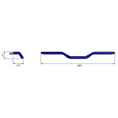 Highsider Pro X-Bar Aluminum Handlebar Adventure X04, 1 1/8 Inch, Black