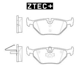 ZTEC+ Τακάκια φρένων BMW 3 (E36, E46) - Z3 - Z4 (E85, E86) - MG ZT - ROVER 75 (RJ) - SAAB 9-5 (YS3E)