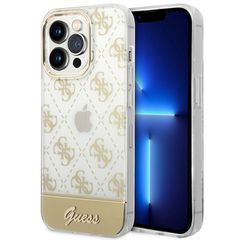 Guess GUHCP14LHG4MHG iPhone 14 Pro 6,1" zÅ‚oty/gold hardcase 4G Pattern Script