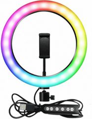 RGB Ring Light CXB-RGB260 26cm 2500-4500K με Βάση για Κινητό