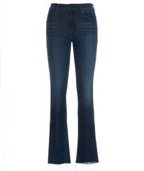 MOTHER “The Insider” Ankle Fray Jeans - Size 24 - French Electro - Dark Blue - Παντελόνι Τζην - ΚΑΙΝΟΥΡΓΙΟ με τις ετικέττες!