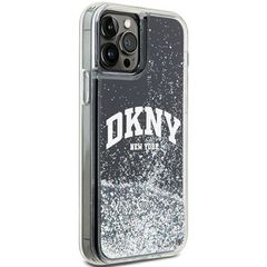 DKNY Liquid Glitter Big Logo iPhone 12 Pro/12 Case - Black-thumb-3