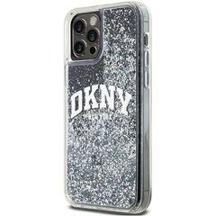 DKNY Liquid Glitter Big Logo iPhone 12 Pro/12 Case - Black-thumb-1