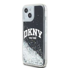 DKNY Liquid Glitter Big Logo iPhone 15 Plus / 14 Plus Case - Black-thumb-1