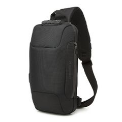 Wozinsky Premium Single Shoulder Anti-Theft City Backpack with Organizer and USB - Black