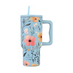 ΘΕΡΜΟΣ STRAW TUMBLER XL SAVE THE AEGEAN 900ml SKY GARDEN