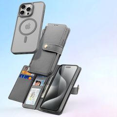 Dux Ducis Lawa Leather Case for iPhone 15 Pro - Gray-thumb-3