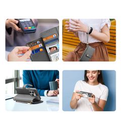 Dux Ducis Lawa Leather Case for iPhone 15 Pro Max - Gray-thumb-4