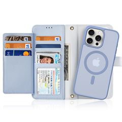 Dux Ducis Lawa Leather Case for iPhone 15 Pro Max - Blue-thumb-1