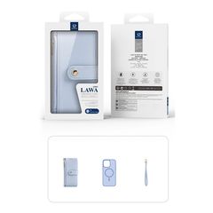Dux Ducis Lawa Leather Case for iPhone 15 Pro Max - Blue-thumb-3