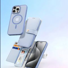 Dux Ducis Lawa Leather Case for iPhone 15 Pro Max - Blue-thumb-4