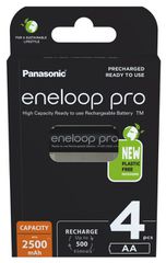 Rechargeable batteries PANASONIC ENELOOP PRO AA 2500 mAh 4 szt (BK-3HCDE/4CP)