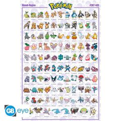 Sinnoh Pokemon Poster - 91.5 x 61 cm / Fan Shop and Merchandise