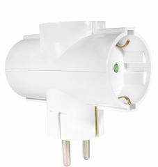 ELP36301 | ΑΝΤΑΠΤOΡΑΣ ΤΥΠΟΥ + SCHUKO → 3Θ SCHUKO max:3680W IP20 ΛΕΥΚΟ