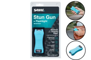 Sabre 2-in-1 Stun Gun με Φακό 120Lumens S-1005-TQ Turquoise με Θήκη
