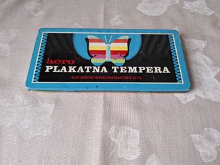 Μεταλλικό κουτί τσίγκου (Ψευδάργυρος), από μπογιές ζωγραφικής. aero PLAKATNA TEMPERA Γιουγκοσλαβία, του 1970. Άδειο. Διαστάσεις 22,5x10,5. Ύψος 1,7 εκατ. Βάρος 134 γραμ