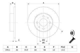 BOSCH σετ δισκόπλακες 2 τμχ 0986478342-thumb-5