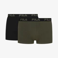 Fila Ανδρικό Βαμβακερό Μπόξερ Σετ 2 Τεμάχια Μονόχρωμο Με Φαρδύ Λάστιχο