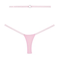 Allure Cherished - Lace and Mesh Thong - OS - Pink