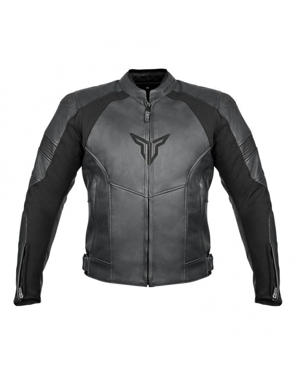 Nordcode Racer Leather Jacket Oversize Black